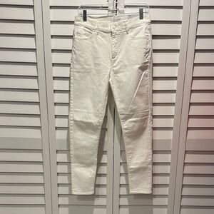 LOFT NWT Skinny Mid Rise Ivory regular Inseam Jeans
